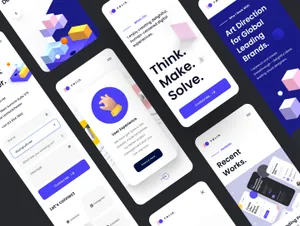 自由设计师作品集个人简历Web网站HTML模板 Folio:
