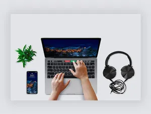 Apple苹果产品显示设备贴图样机模型Ydlabs TopView Mockups