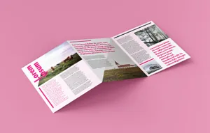 折页模型PSD贴图模板Trifold leaflet mockup 样机模版