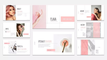 粉色调少女系列幻灯片模板 Flava – Powerpoint Templates