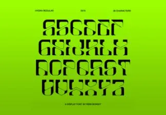 酸性艺术复古新潮英文装饰字体 Studio Innate - Hydra Typeface