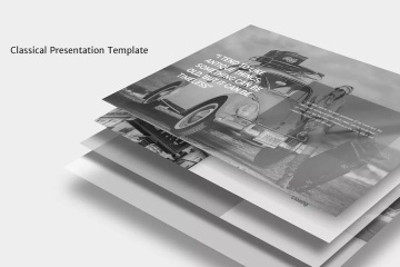 经典黑白色调摄影工作室作品展示模板 Cellasic – Classic PowerPoint Presenta