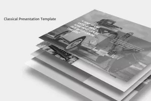 经典黑白色调摄影工作室作品展示模板 Cellasic – Classic PowerPoint Presenta