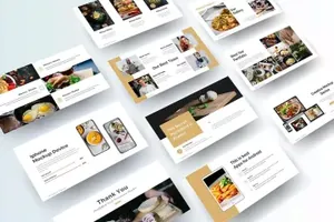 烹饪课程食物幻灯片模板合集 Maguen – Food PowerPoint Presentation