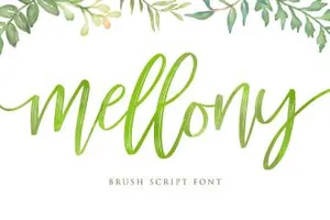 优雅手写英文字体Mellony Brush Script Demo 精选字体