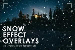 30个冬日雪景下雪图片效果叠加层素材免费下载 Snow Effect Overl