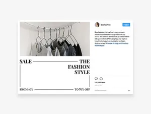 时尚社交媒体推广宣传PSD设计素材模板Bee Fashion