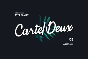 卡特尔手写英文字体Cartel Deux Sharp Style 精选字体