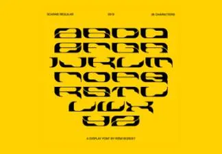 酸性艺术复古新潮英文装饰字体 Studio Innate - Scrab Typeface