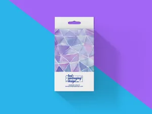 矩形衣架盒模型PSD模板Rectangle Hanger Box Mockup