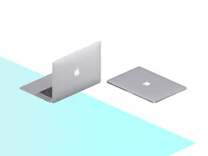 等距MacBook Pro显示设备贴图样机模型Isometric MacBook Pro 15
