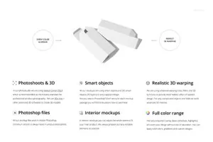 高端大气的长方形护肤品化妆品包装设计盒子样机素材