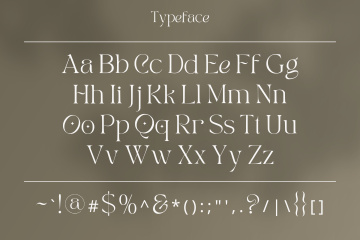 复古现代优雅的化妆品婚礼女性品牌衬线英文字体 Mitera Font