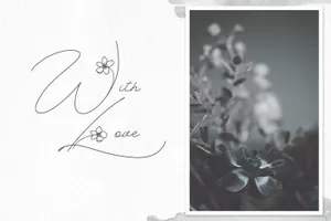 优雅的女性婚礼手写花卉英文字体 Spring Vibes. Floral Font