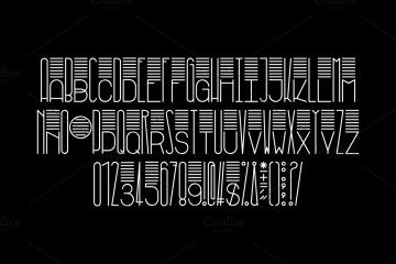 细窄的几何无衬线英文字体 TallStripes typeface