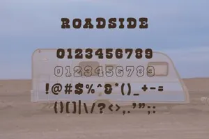 美丽且怀旧复古风的粗衬线英文字体 Roadside | Vintage Slab Serif