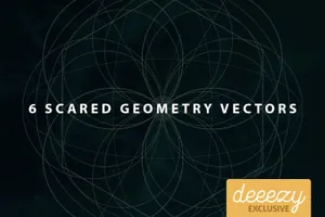 抽象线条元素6 Sacred Geometry Vectors 设计元素