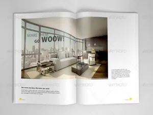 家居家具书籍画册模型PSD贴图模板Photorealistic A4 Brochure / Magazine Mock-Up ...