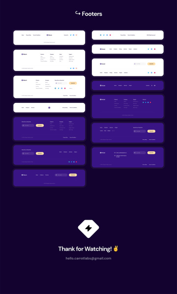 全套Web网站落地页着陆页UI界面素材 CaLan Land