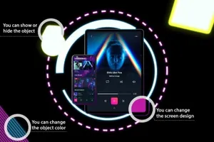 霓虹灯背景iPhone XS  iPad Pro样机模板 Neon iPhone XS