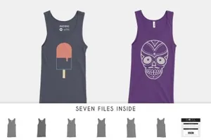 女士背心纹样设计展示样机 Bella Canvas