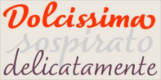 流畅的手写英文字体Dolce