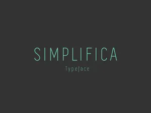 纤细无衬线英文字体Simplifica Typeface Free 精选字体