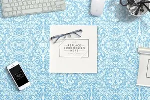 方形画册设计展示样机 Square Brochure Mockups