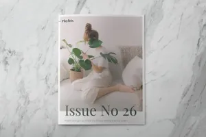 顶视图效果的画册设计展示样机