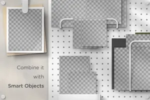 文艺风格的图片组合照片墙样机素材