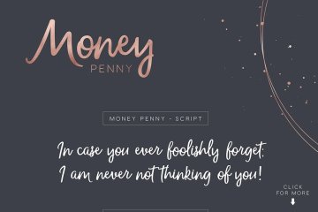 流畅笔迹无衬线手写英文字体 Money Penny – Script amp;amp; Sans