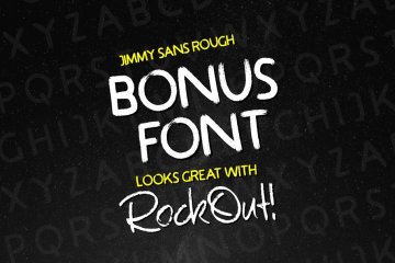 粗犷、富有创造性的英文手写字体 RockOut! Script   Bonus Font