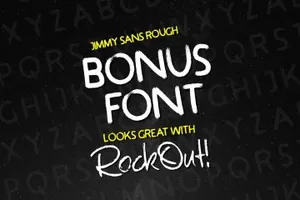 粗犷、富有创造性的英文手写字体 RockOut! Script   Bonus Font