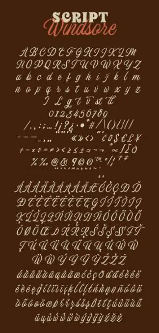 天然有机复古英文字体 Windsore Font Trio