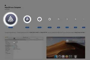 macOS系统苹果电脑软件logo图标设计展示样机MacOS iOS Icon