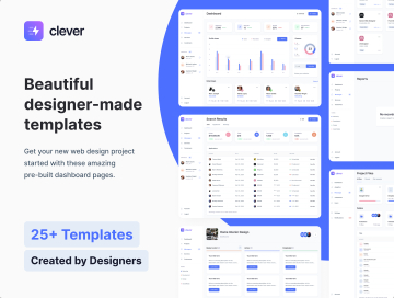 高度响应式仪表盘网站后台管理模板 Clever – Dash