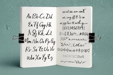 英文手写体字体 样机 笔刷 Tetyou Script   Mock up   Brushes