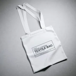 帆布袋模型PSD贴图模板White Cotton Textile Bag Moc