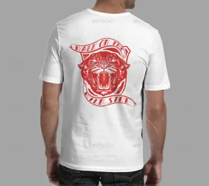 白色T恤模型PSD贴图模板Male T-Shirt Mockup | T-shirts