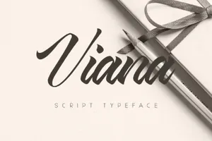 手写书法英文字体Viana Script Free Typeface 精选字体