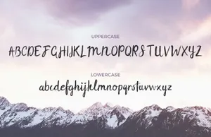 免费手绘草书英文字体 Lilly Free Brush Script Font