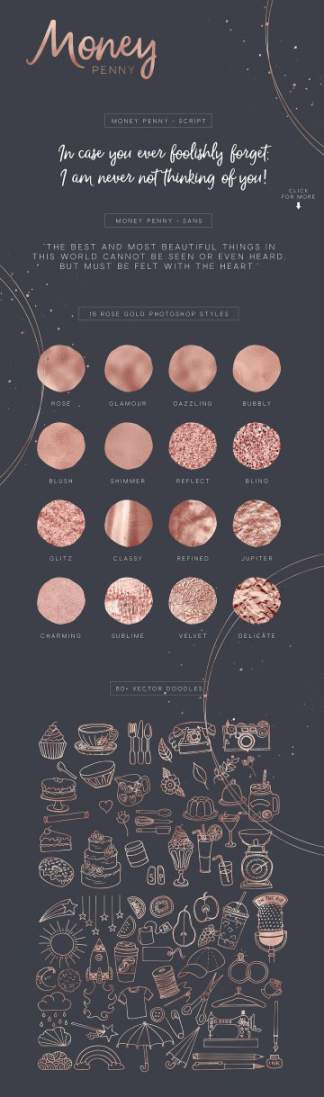 无衬线手写英文字体 Money Penny – Script amp;amp; Sans