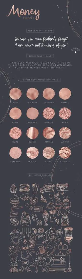 无衬线手写英文字体 Money Penny – Script amp;amp; Sans