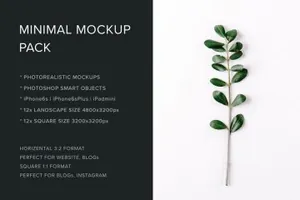 极简主义手机平板样机 Minimal Mockup Pack Photorealistic
