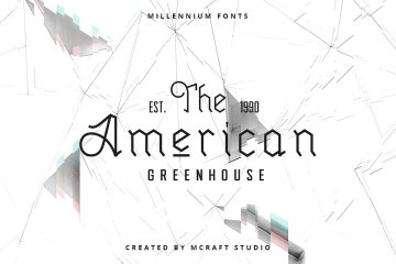 创意哥特式单线英文字体Millennium Blackletter Typeface