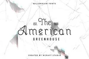 创意哥特式单线英文字体Millennium Blackletter Typeface