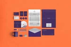 VI品牌文具套装设计展示样机 V01