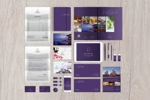 VI品牌文具套装设计展示样机