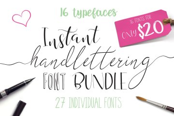 海报设计字体素材包 Font Bundle – Shop Bundle