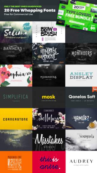 手写英文字体包下载 20 Whopping Fonts